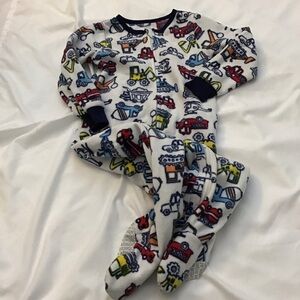 Absorba Construction Fleece Footed Pajamas